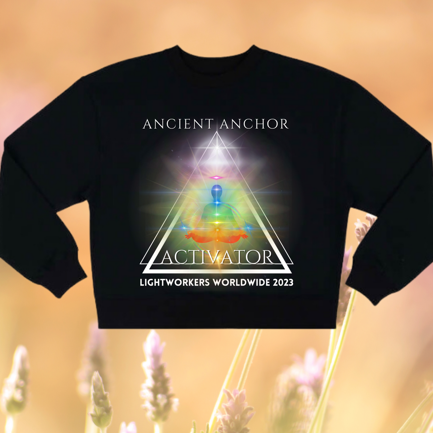 Ancient Anchor Activator Sweatshirt - Great Pyramid Chakra at Night