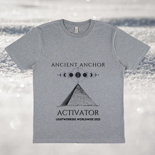 Ancient Anchor Activator T-Shirt - Great Pyramid Pluto in Aquarius - Grey